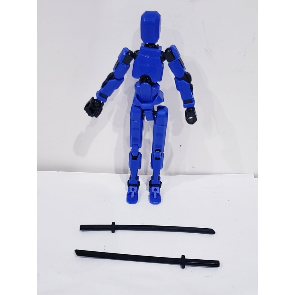 Dummy 13 Action Figure 3D Printed Poseable Articulated Toy - Blue